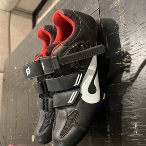 Peloton Cycling men’s Biking Black Leather Shoes Size 44/ U.S. 10
